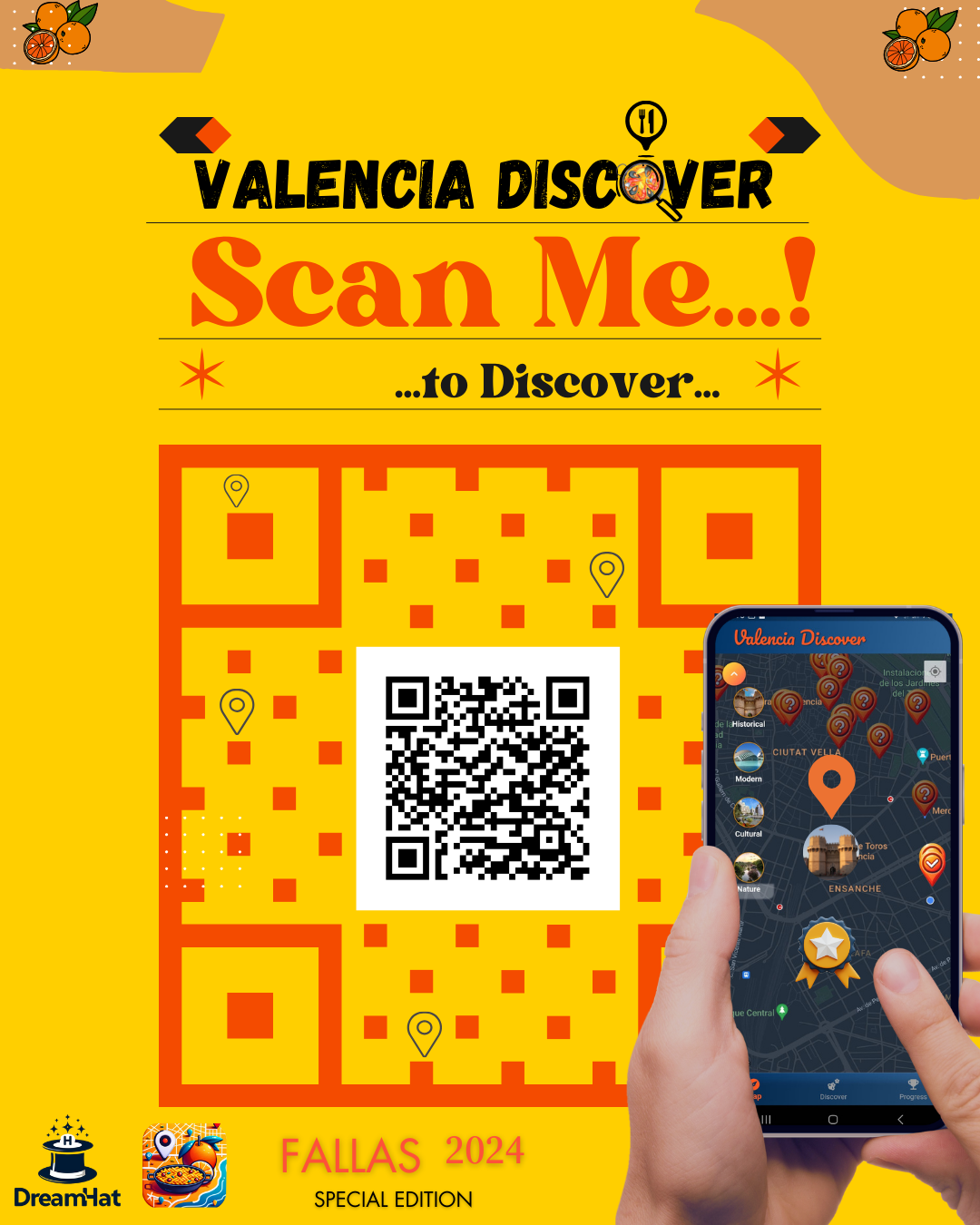 Código QR para descargar la app Valencia Discover